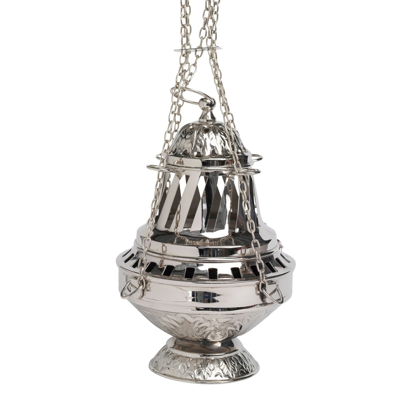 Turibolo placcato nickel H 27 cm