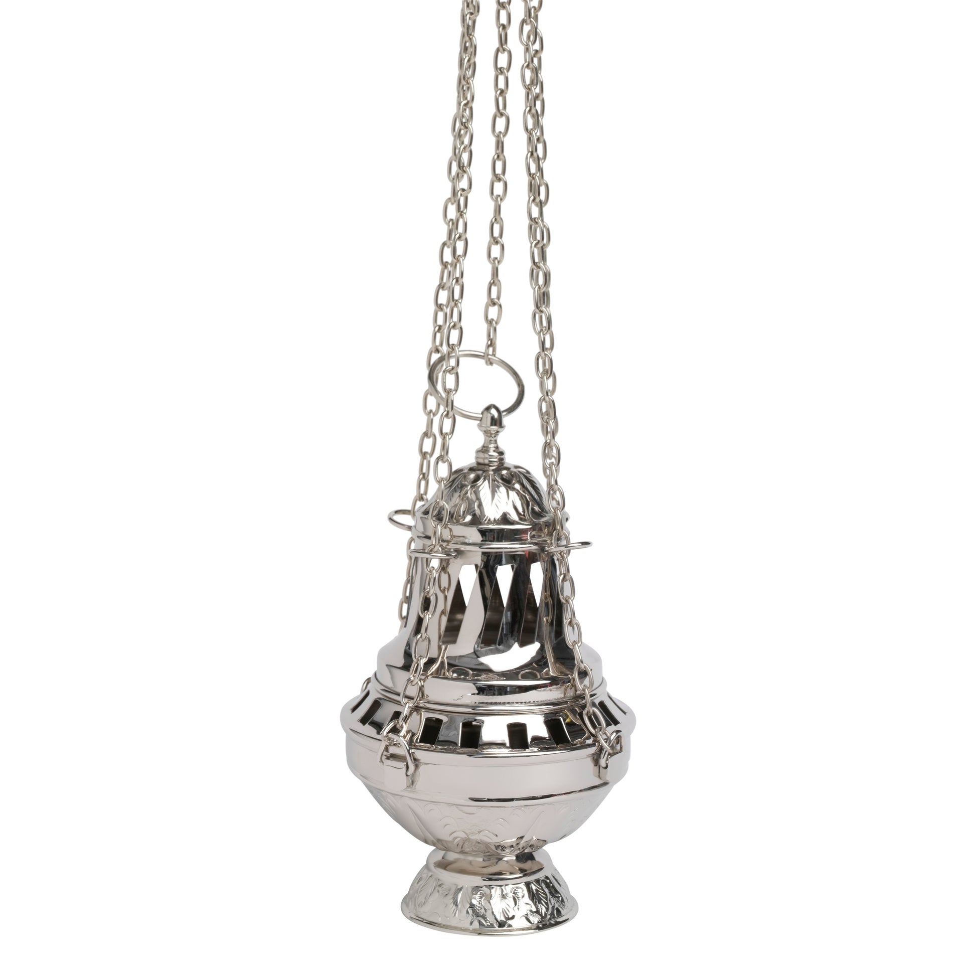 Turibolo placcato nickel H 24 cm