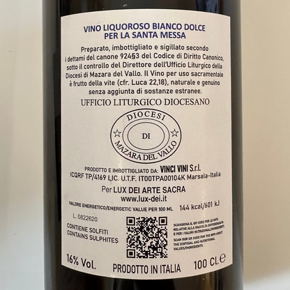 Vino liquoroso Dorato per Santa Messa - 1 Litro