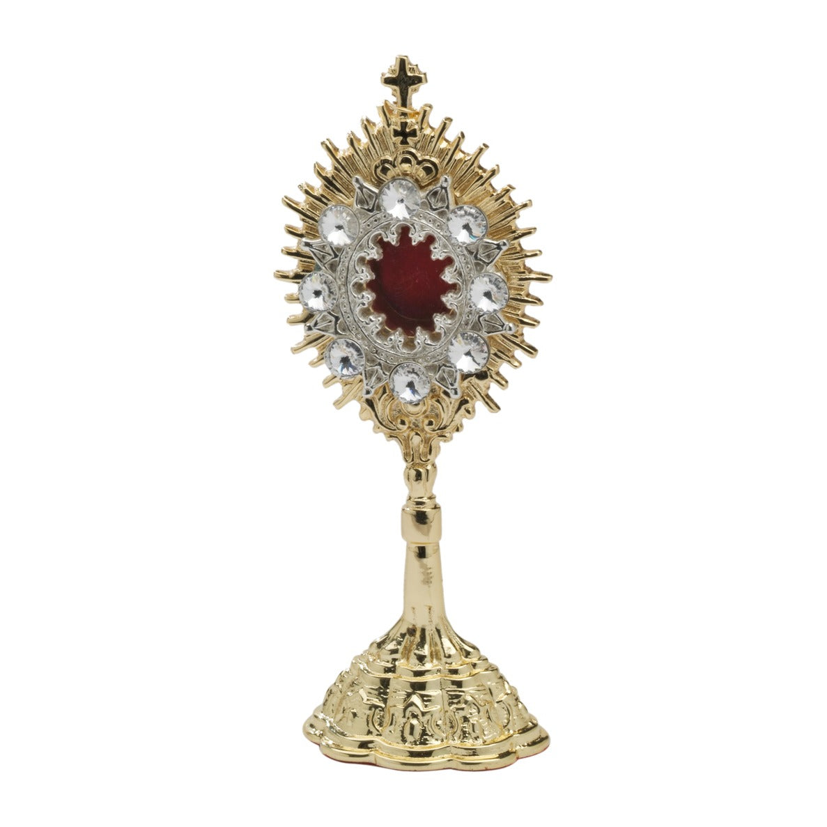 Reliquiario dorato H 14 cm
