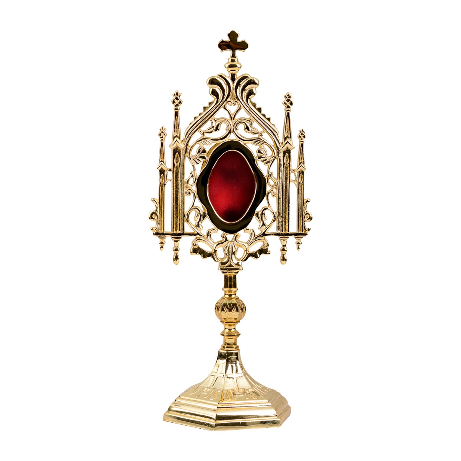 Reliquario dorato H 35 cm