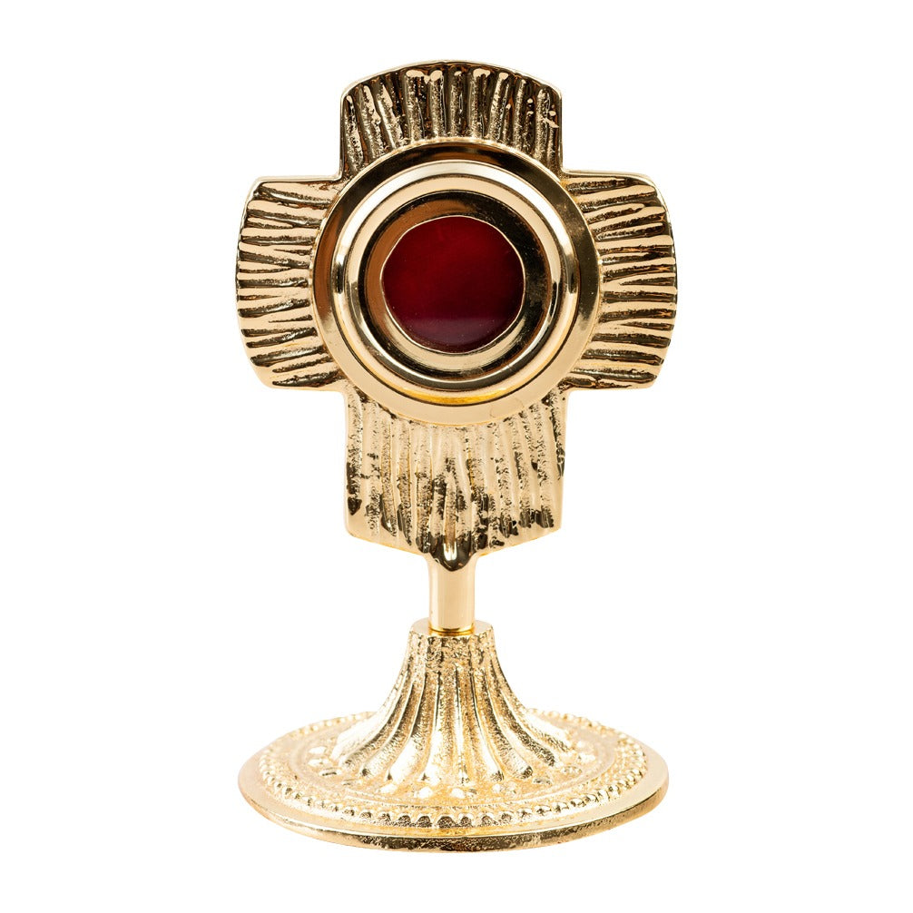 Reliquiario dorato H 13 cm