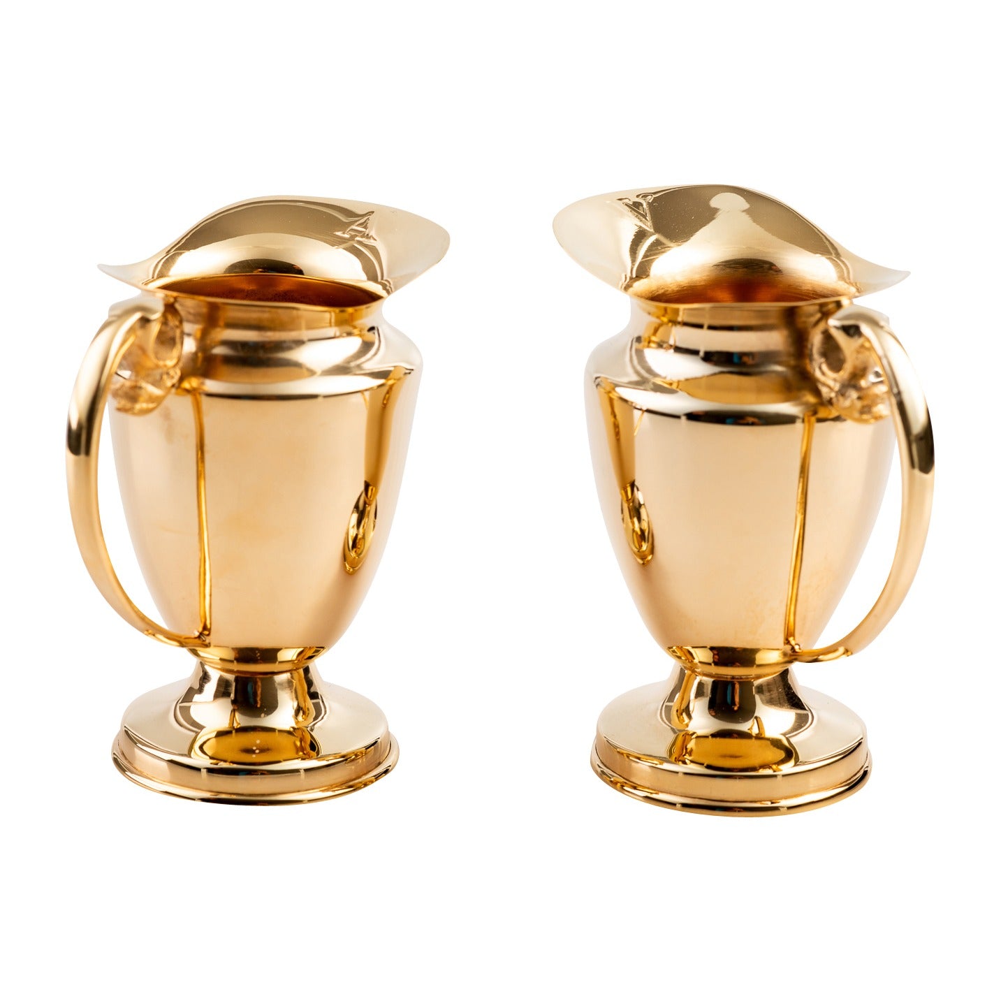 Ampolle vino acqua dorato H 9 cm