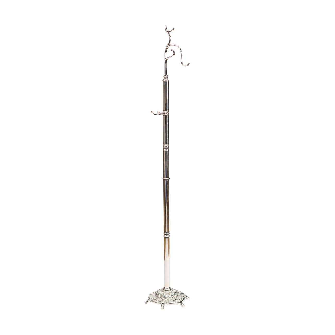 Porta turiboli placcato nickel H 147 cm