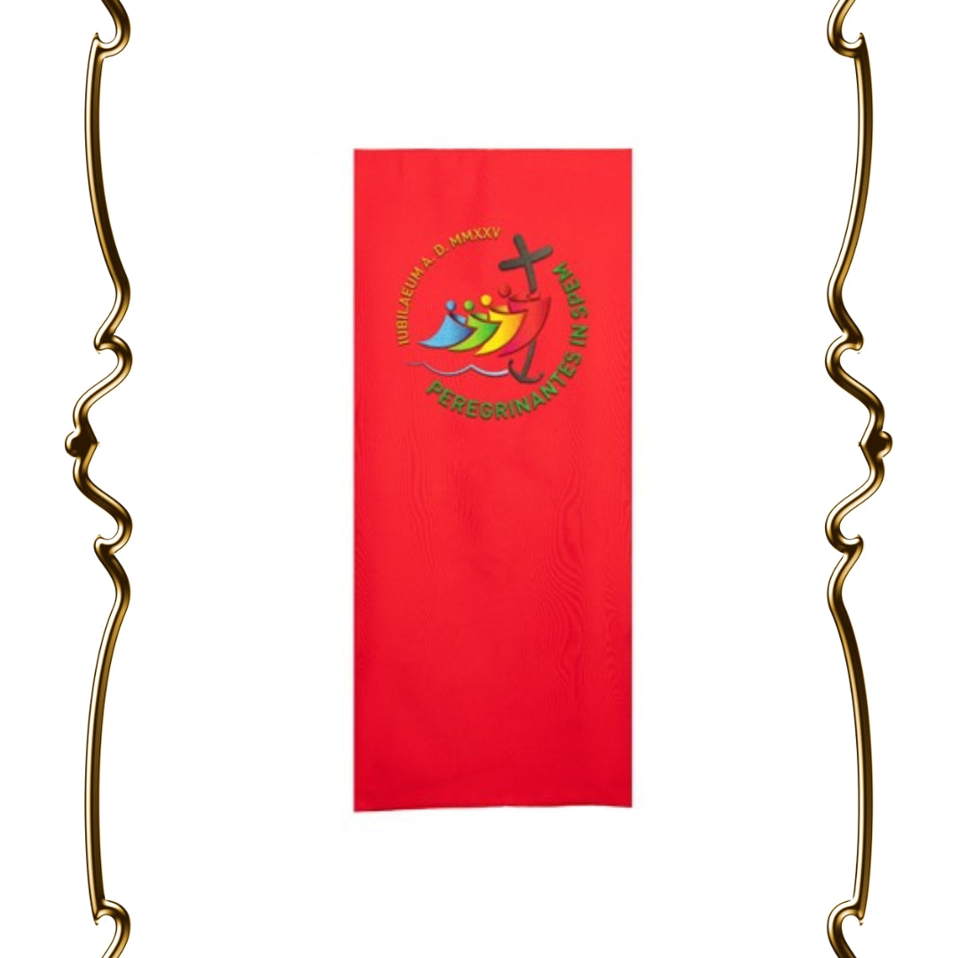 Coprileggio Giubileo 2025 ricamata Rosso