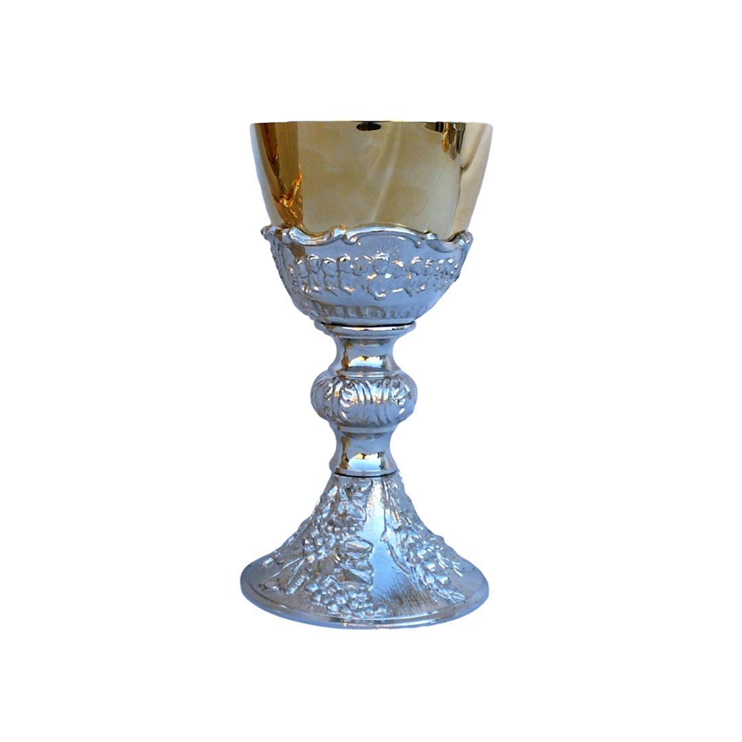 Calice Ultima Cena colore oro e argento, altezza 19,5cm – diam. 10cm - Lux Dei - Vendita Articoli Religiosi