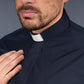 Camicia clergyman tinta unita blu - luxdei.it