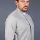 Camicia clergyman tinta unita grigio - luxdei.it