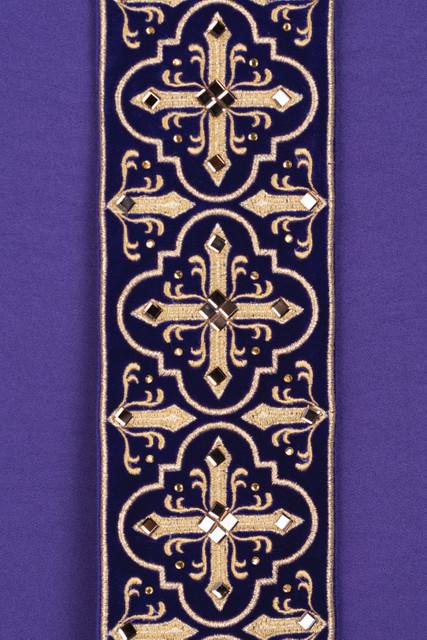 Casula ricamata e decorata viola - luxdei.it