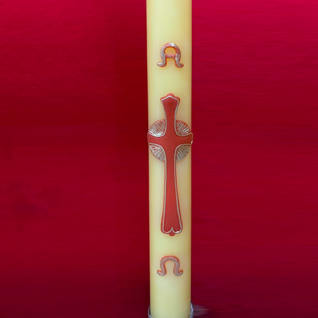 Cero pasquale con rilievo in cera d'api (80x120 cm)