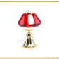 Lampada rossa art. 1491 su base dorata - luxdei.it