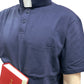 Polo Clergyman Sacerdote Cotone 100 % - Blu - luxdei.it