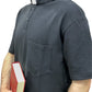 Polo Clergyman Sacerdote Cotone Piquet - Nera - luxdei.it