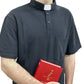 Polo Clergyman Sacerdote Cotone Piquet - Nera - luxdei.it
