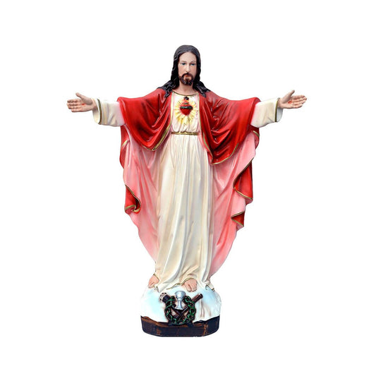 Statua Sacro Cuore braccia aperte - 65cm - Lux Dei - Vendita Articoli Religiosi