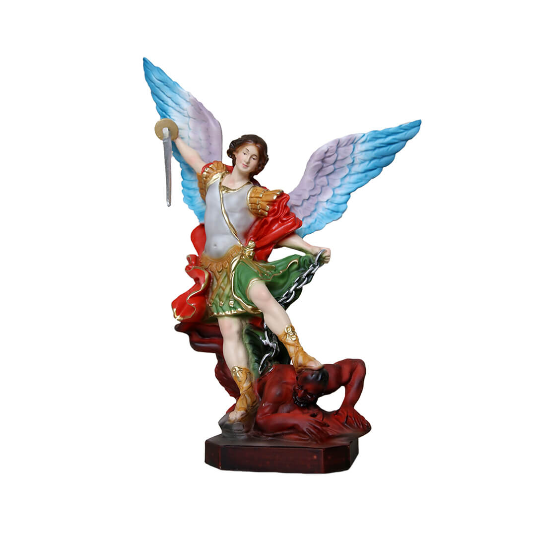 Statua San Michele, ali aperte - 30cm - Lux Dei - Vendita Articoli Religiosi
