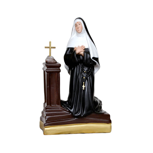 Statua Santa Rita in ginocchio - 20cm - Lux Dei - Vendita Articoli Religiosi