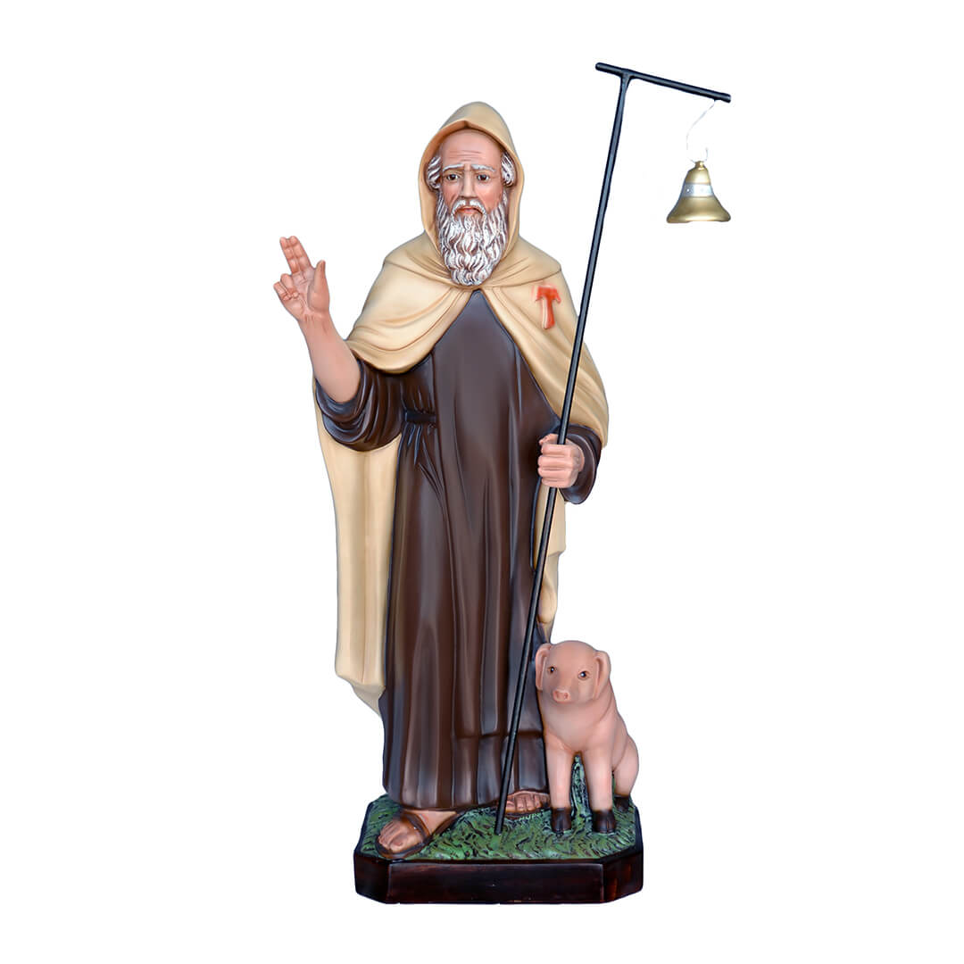 Statua Sant'Antonio Abate - 80cm - Lux Dei - Vendita Articoli Religiosi