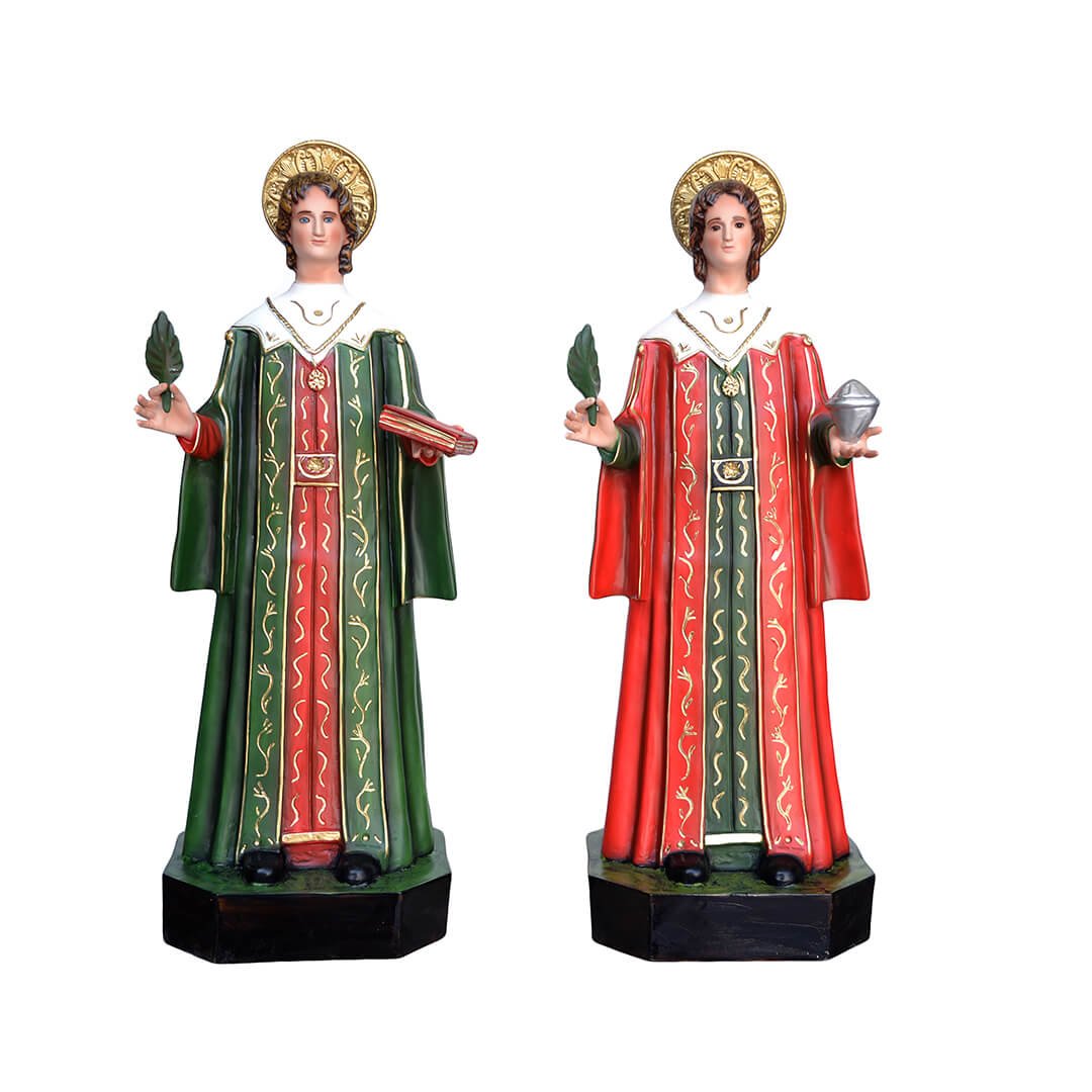 Statua Santi Cosma e Damiano - 80cm - Lux Dei - Vendita Articoli Religiosi