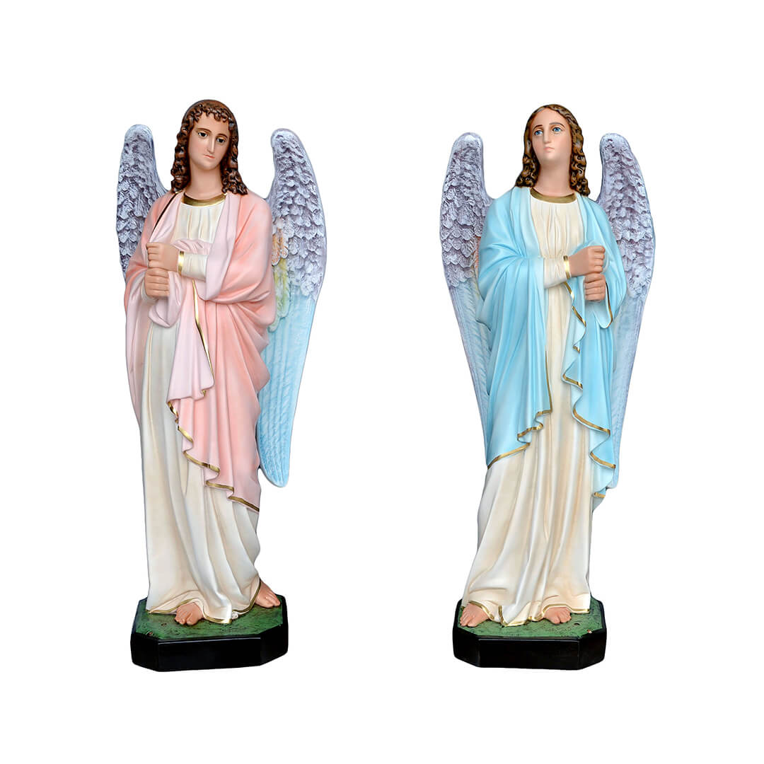Statue Angeli Porta Candelabri - 110cm - Lux Dei - Vendita Articoli Religiosi